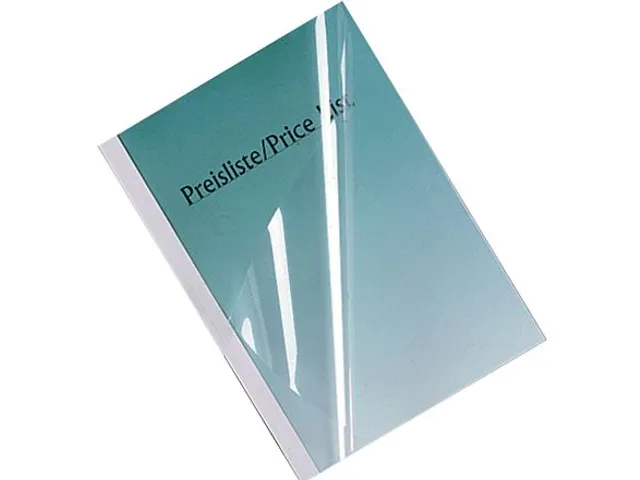 Thermische Omslag Gbc A4 1.5mm Transparant/wit 100stuks