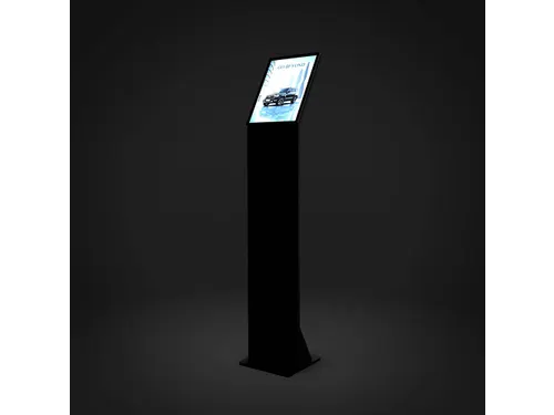 Verlichte Brochure Standaard LED Slide In A4 Zwart