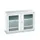 vitrinekast 900x1300x550mm 2xStalen bodem romp RAL7035 front RAL7035