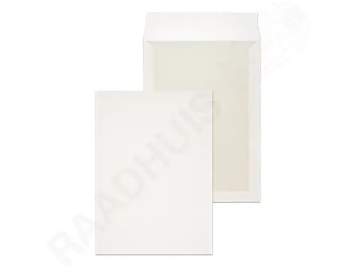 Envelop Raadhuis 240x340 Ec4 Bordrug Wit Kraft 120gr strip 100st.