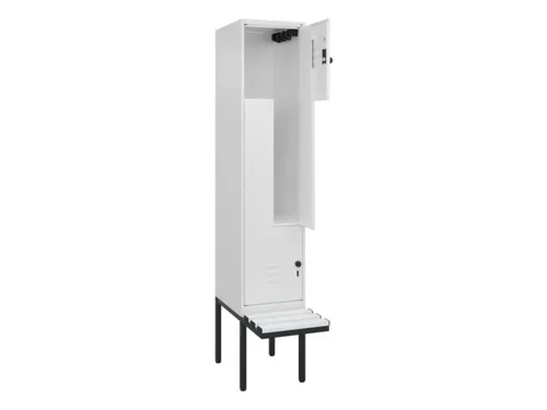 Z-garderobekast,HxBxD 2120x400x815mm,2vak,vak B 400mm,draaigrendel