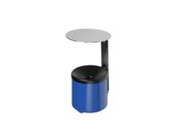 Wandasbak 0.6 liter HxØ 220x90mm Ral5010 Blauw Overkapping Rvs