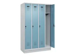 locker,HxBxD 1950x1200x500mm,4vak,vak B 300mm,draaigrendel,sokkel - 2