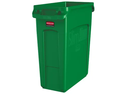 Slim Jim Afvalcontainer Met Luchtsleuven 60 Liter Groen