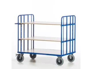 etagewagen,draagverm. 500kg,laadvl. LxB 1200x800mm,houtetage,RAL5010 - 1