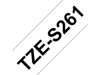 Brother TZe-S261 labeltape zwart op wit – sterk klevend - breedte 36 - 1