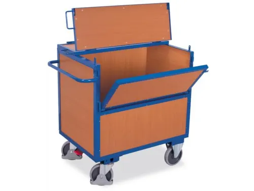 Bakwagen 500kg Laadvl. 1165x765mm Houten Wanden Met Deksel