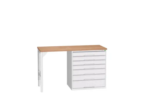werkbank,HxBxD 930x1500x600mm,multiplexblad,2voeten/1container