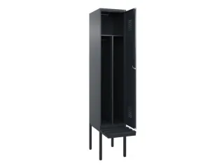 locker met bank,voor scheiding van kleding,HxBxD 2120x400x815mm,1vak - 1