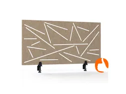 Akoestisch Bureaupaneel met patroon uitsnede 60x120cm Zand