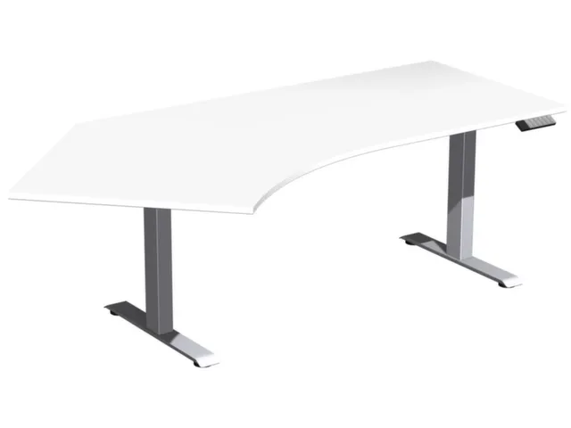 Av. régl. él. hauteur bureau d'angle HxlxP 730-1230x2166x1130mm