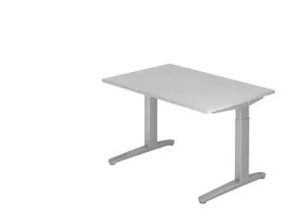 In hoogte verstelbaar bureau,HxBxD 680-850x1200x800mm,blad grijs - 1
