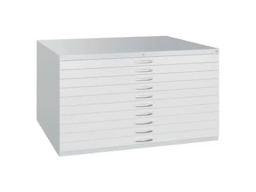 Tekeningenkast Hxbxd 760x1350x960mm 10 Laden Din A0 Ral7035