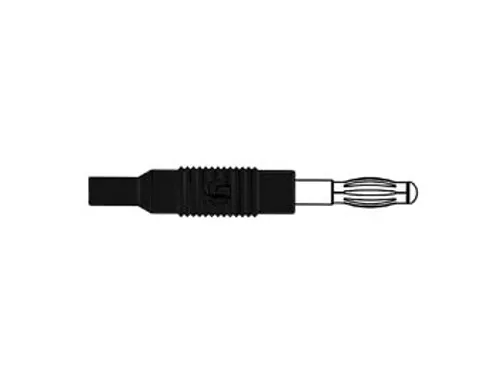 Spuitgegoten Verloopstekker 4mm Naar 2mm / Zwart (MZS 4)