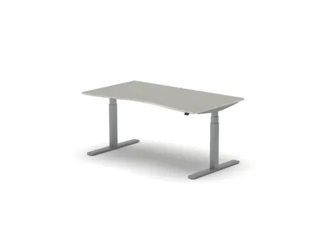 Elektrisch ihv bureau,HxBxD 650-1310x1600x900/800mm,blad lichtgrijs