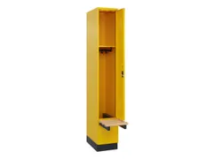 locker met bank,HxBxD 1950x300x815mm,1vak,vak B 300mm,cilinderslot