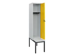 locker met bank,HxBxD 1950x400x815mm,1vak,vak B 400mm,draaigrendel