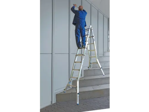 multifunctionele telescoopladder,4x5,sporten,balk L 5,35m,aluminium
