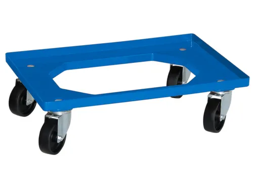 Bakonderwagen 250kg Laadvloer 600x400mm Kunststof Wielen Blauw