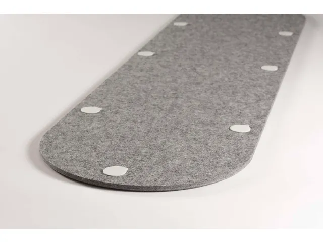 Akoestische PET-vilt ovale stroken donkergrijs 30x120cm 6 stuks