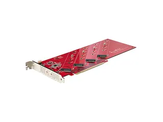 Quad M.2 PCI Express SSD Adapter Kaart voor NVMe/Ahci Ssd - 1