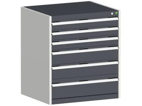 ladekast HxBxD 900x800x525mm 6laden romp RAL7035 front RAL7016