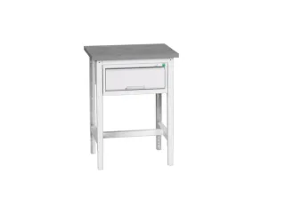 werkbank,HxBxD 780-930x700x600mm,linoleumblad,4voeten - 1