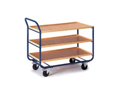 tafelwagen,draagverm. 150kg,3xhouten kist,laadvl. LxB 775x475mm