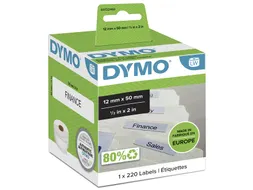 Etiket Dymo 99017 Labelprint Hangmapruiter 12x50mm S0722460
