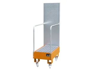 verrijdbare opvangbak,v. 2x60l vat,opvangvol. 60l,HxBxD 1685x500x875mm - 1