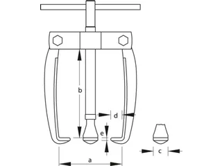 1.19/01 Poolklemmen trekker 3-arm 70x70mm - 2