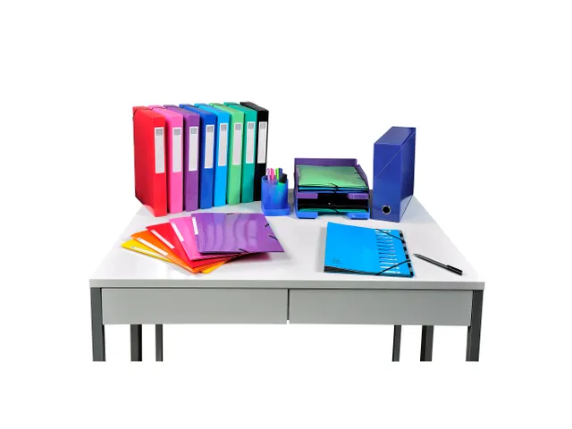 Iderama Elastomap 3 Kleppen Rugetiket Assorti Kleuren Karton