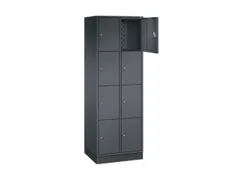 lockerkast,HxBxD 1950x620x500mm,2x4vakken,cil.-slot,sokkel