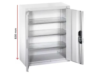 Hangkast 830x700x300mm 3legborden Draaideuren Ral7035 - 2