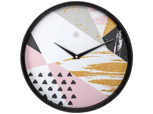 Wandklok nXt Grace dia 30cm kunststof zwart