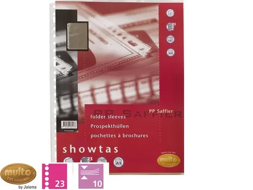 Showtas Multo 23-gaats Pp nerf 0.08mm A3 Formaat Landscape