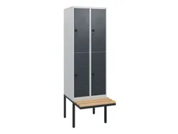 Dubbeldekse dekenkist,HxBxD 1950x600x815mm,2x2vak.,vak B 300mm