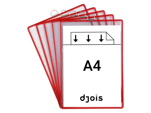 Zichtpanelenframe hangend Tarifold A4 rood 5 stuks
