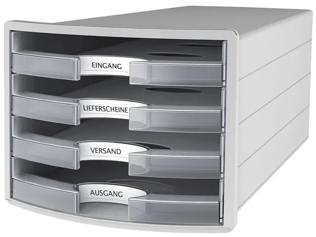 Ladenkast HAN Impuls met 4 laden open transparant