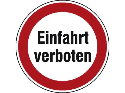 verbodsbord,"Verboden inrijden",wandbord,aluminium,standaard,Ø 315mm