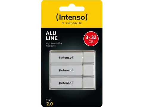 Alu Line Usb Stick 32Gb 3521483 28MB/s USB 2.0 zilver 3 stuks