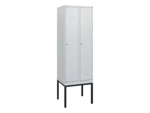 locker,HxBxD 1950x600x500mm,2vak,vak B 300mm,cil.-slot,voetonderstel