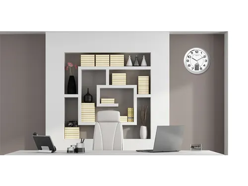 Wandklok Unilux Instinct Ø31cm Zilvergrijs cijferaanduiding