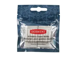 Navulling Derwent gum op batterijen 30 stuks wit