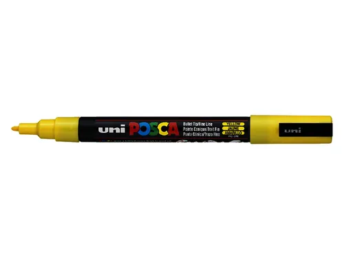 Verfstift Posca PC3M Fijne punt 0,9-1,3mm Geel