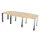 vergadertafel,HxBxD 740x2400x1200mm,vatvormig,NE-esdoorn