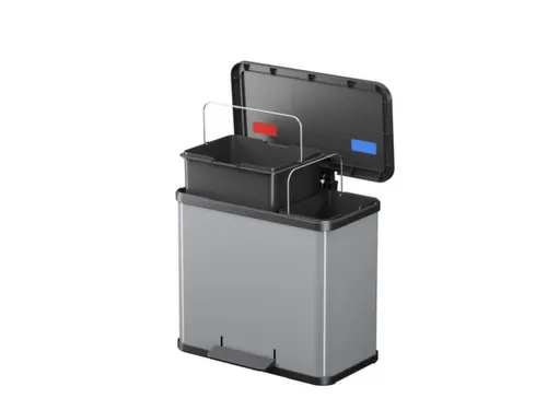 pedaalemmer,1x9l/1x17l,HxBxD 430x470x340mm,binnenbak kunststof