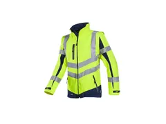 Sioen Malden 724Z hi-vis softshell vest, geel/marineblauw, maat XL, pe