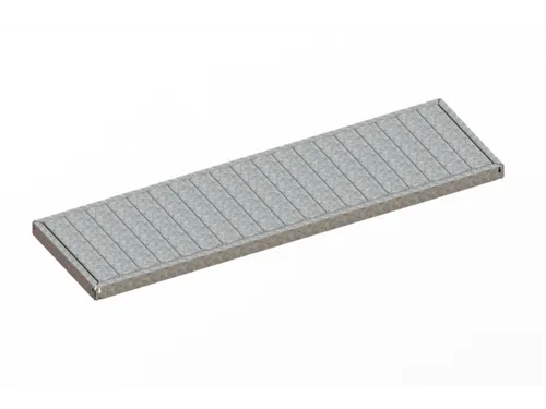 legbord van plaatstaal,v. breedvakstelling,BxD 2000x600mm,vakl. 500kg