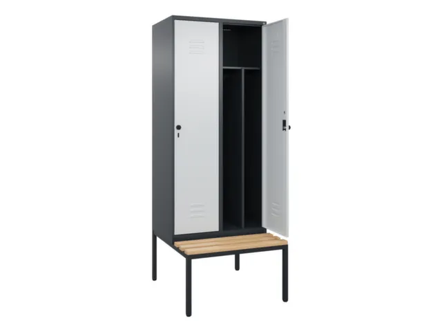locker voor scheiding van kleding,HxBxD 2120x800x815mm,2vak